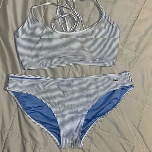 Vineyard Vines Navy and White Striped Bikini